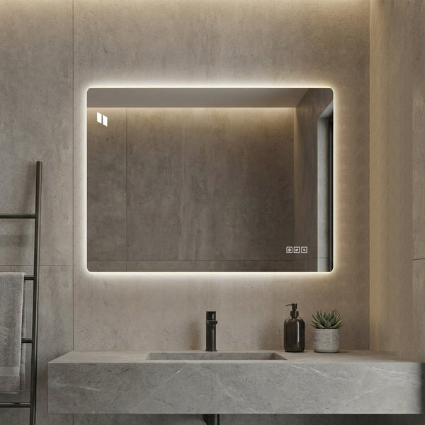 English Elm 24*32 Inch LED Vanity Mirror Anti Fog Wall Mounted Dimmable Backlit Bathroom Light W2709P465814