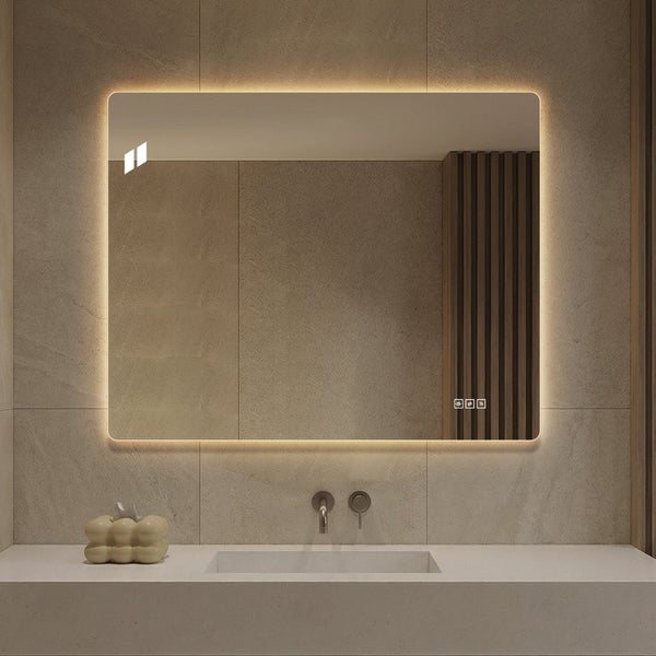 English Elm 36*30 Inch LED Backlit Bathroom Vanity Mirror Anti-Fog Dimmable Wall Mounted Frameless W2709P465896