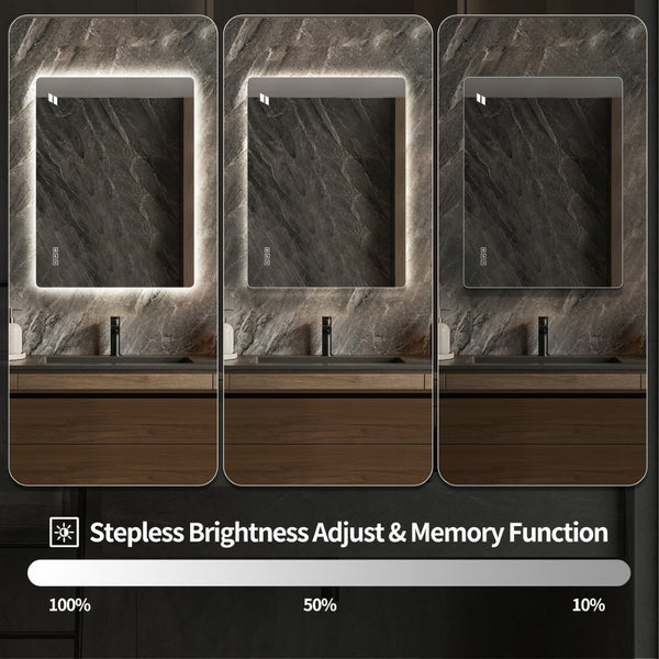 English Elm 36*30 Inch LED Backlit Bathroom Vanity Mirror Anti-Fog Dimmable Wall Mounted Frameless W2709P465896
