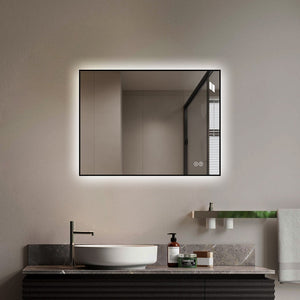 English Elm 24 X 32 Backlit Bathroom Vanity Mirror Aluminum Frame Anti-Fog Dimmable Wall Mount W2709P465898