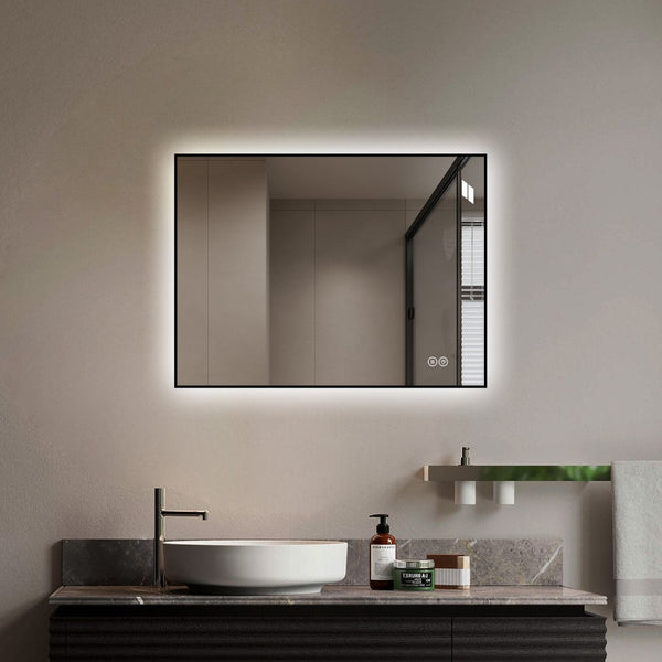English Elm 24 X 32 Backlit Bathroom Vanity Mirror Aluminum Frame Anti-Fog Dimmable Wall Mount W2709P465898