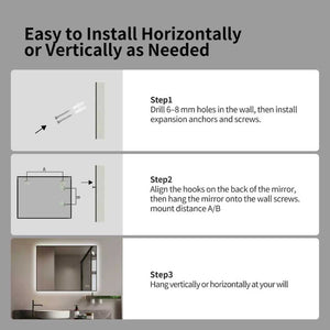 English Elm 24 X 32 Backlit Bathroom Vanity Mirror Aluminum Frame Anti-Fog Dimmable Wall Mount W2709P465898
