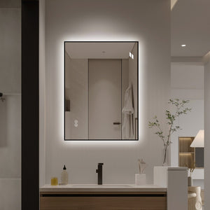 English Elm 24 X 32 Backlit Bathroom Vanity Mirror Aluminum Frame Anti-Fog Dimmable Wall Mount W2709P465898