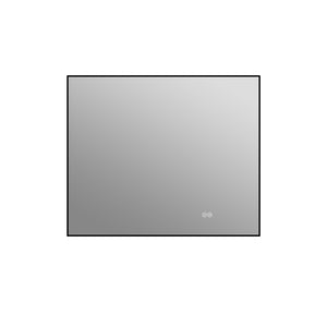 English Elm 30 X 36 Frameless Front Lit LED Bathroom Mirror with Anti Fog and Stepless Dimming Black W2709P465900