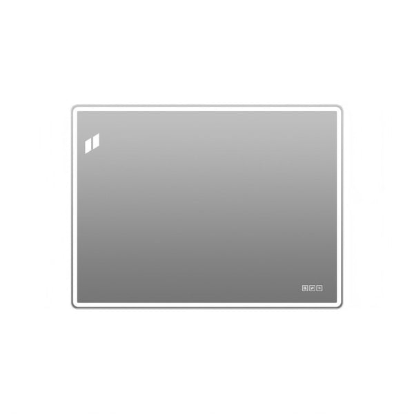 English Elm 24 Inch Rectangular Bathroom Mirror with Dual LED Lighting Anti-Fog and Dimming Control W2709P465918