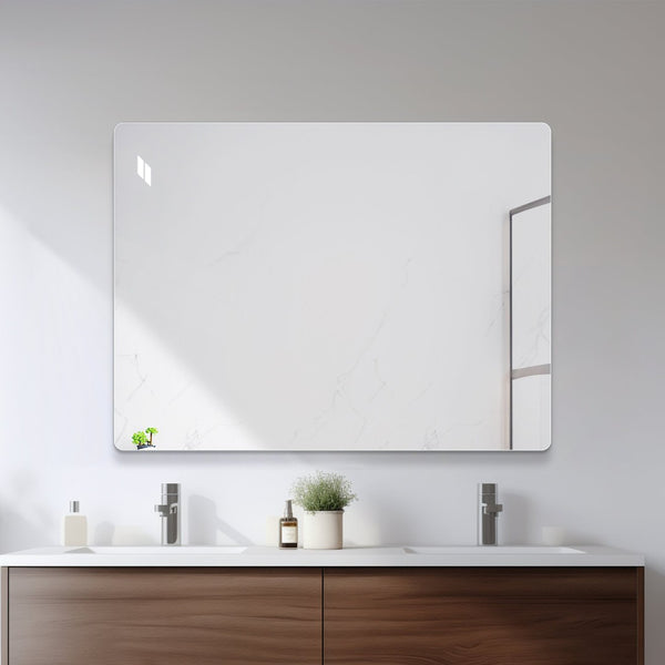 English Elm 32 X 24 Frameless Rectangular Vanity Mirror Shatter Resistant Safety Glass Bathroom Wall Mount W2709P466978
