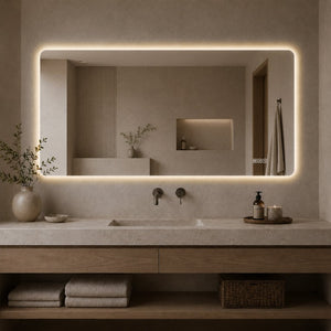 English Elm 48 Inch Frameless Backlit Bathroom Mirror with Anti-Fog Dimmable LED and Memory Function W2709P536893