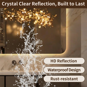 English Elm 48 Inch Frameless Backlit Bathroom Mirror with Anti-Fog Dimmable LED and Memory Function W2709P536893