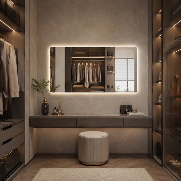 English Elm 48 Inch Frameless Backlit Bathroom Mirror with Anti-Fog Dimmable LED and Memory Function W2709P536893