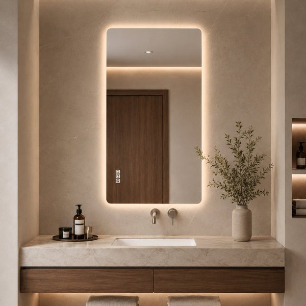 English Elm 48 Inch Frameless Backlit Bathroom Mirror with Anti-Fog Dimmable LED and Memory Function W2709P536893