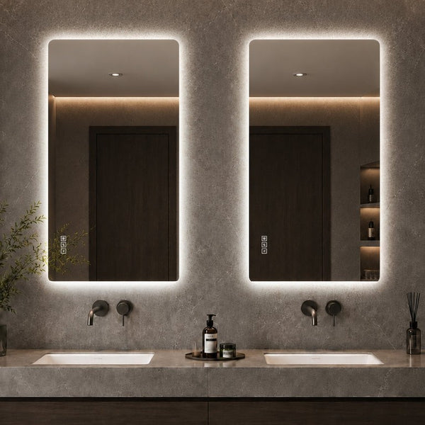English Elm 48 Inch Frameless Backlit Bathroom Mirror with Anti-Fog Dimmable LED and Memory Function W2709P536893