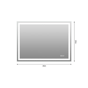 English Elm 36 Inch LED Vanity Mirror Dimmable Anti Fog Frameless Bath Wall Mount Touch Control W2709P536898