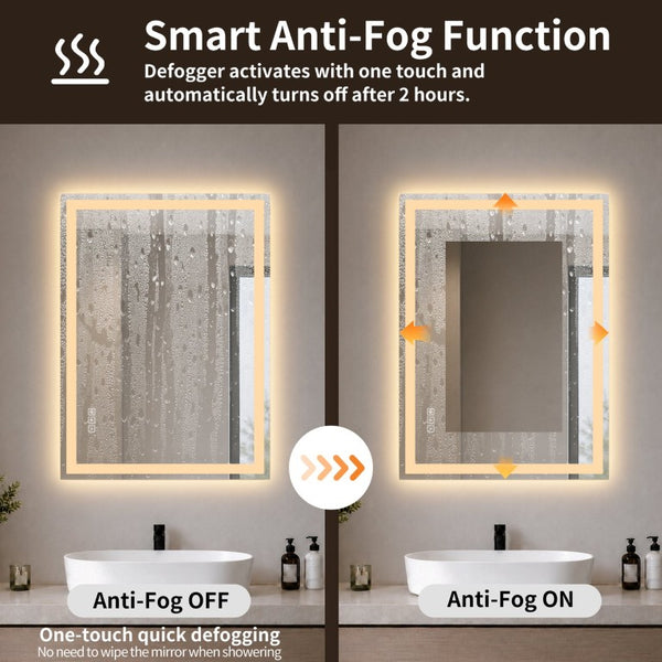 English Elm 36 Inch LED Vanity Mirror Dimmable Anti Fog Frameless Bath Wall Mount Touch Control W2709P536898