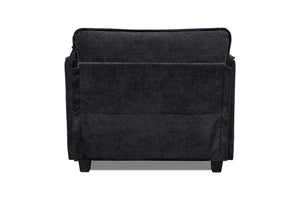 English Elm 55.32*39.76" Boucle Sofa Bed with Ottoman Deep Cushion Armrests Living Room Lounge Chair Black W2715P491930
