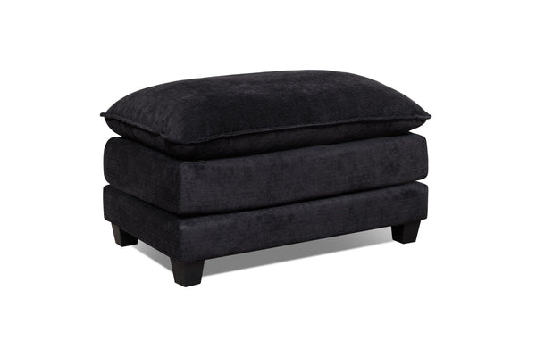 English Elm 55.32*39.76" Boucle Sofa Bed with Ottoman Deep Cushion Armrests Living Room Lounge Chair Black W2715P491930