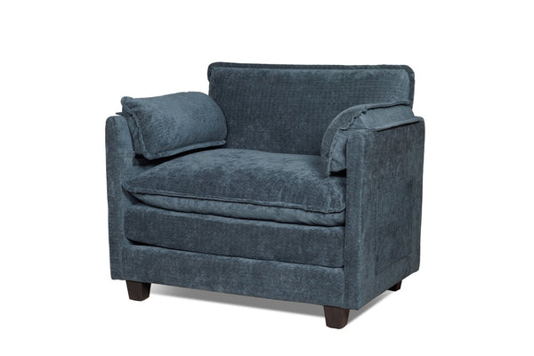 English Elm 55.32*39.76" Boucle Sofa Bed with Ottoman Deep Cushion Armrests Living Room Lounge Chair Dark Green Black W2715P491931