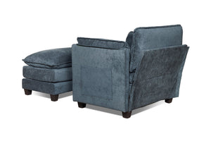 English Elm 55.32*39.76" Boucle Sofa Bed with Ottoman Deep Cushion Armrests Living Room Lounge Chair Dark Green Black W2715P491931