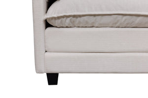 English Elm 55.32*39.76" Boucle Sofa Bed with Ottoman Deep Cushion Armrests Living Room Lounge Chair Beige W2715P491932