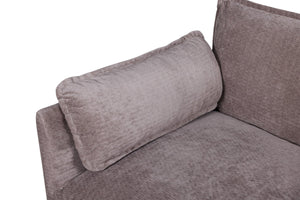 English Elm 55.32*39.76" Boucle Sofa Bed with Ottoman Deep Cushion Armrests Living Room Lounge Chair Grey W2715P491933