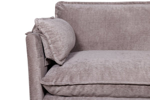 English Elm 55.32*39.76" Boucle Sofa Bed with Ottoman Deep Cushion Armrests Living Room Lounge Chair Grey W2715P491933