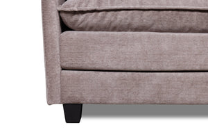 English Elm 55.32*39.76" Boucle Sofa Bed with Ottoman Deep Cushion Armrests Living Room Lounge Chair Grey W2715P491933