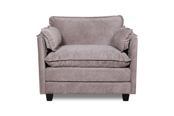 English Elm 55.32*39.76" Boucle Sofa Bed with Ottoman Deep Cushion Armrests Living Room Lounge Chair Grey W2715P491933