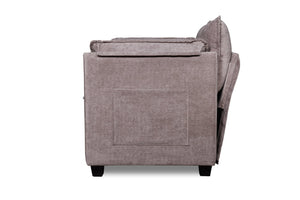 English Elm 55.32*39.76" Boucle Sofa Bed with Ottoman Deep Cushion Armrests Living Room Lounge Chair Grey W2715P491933