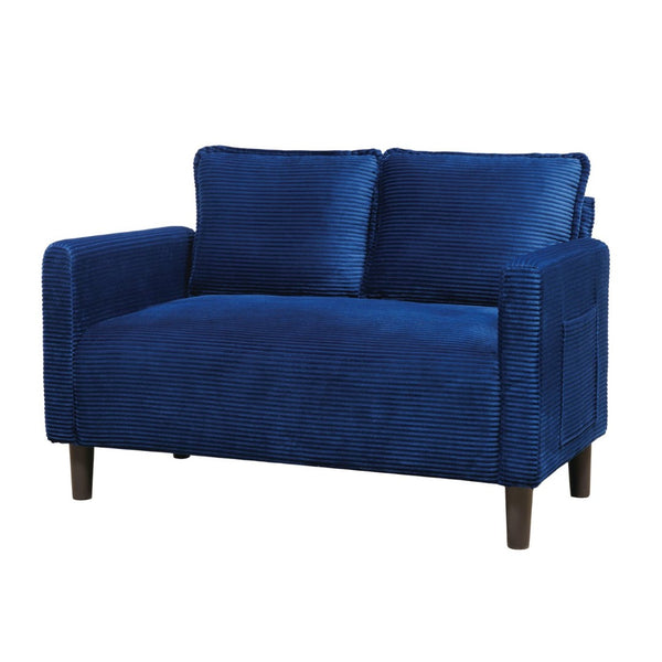 English Elm 48" Corduroy Loveseat with Side Storage Pocket Solid Wood Frame Apartment Sofa W2715P491985