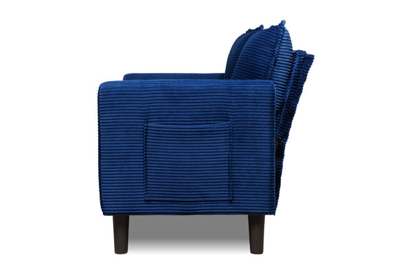 English Elm 48" Corduroy Loveseat with Side Storage Pocket Solid Wood Frame Apartment Sofa W2715P491985