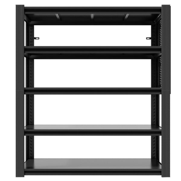 English Elm 72H Five Tier Steel Shelving Rack with Pegboard Panels for Garage or Workshop W2735P529672