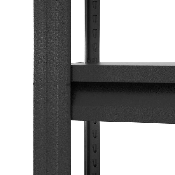 English Elm 72H Five Tier Steel Shelving Rack with Pegboard Panels for Garage or Workshop W2735P529672