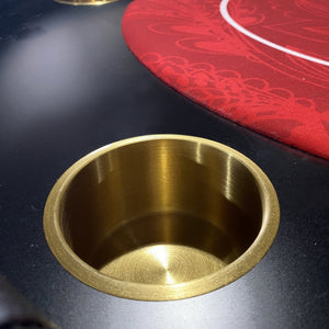 English Elm Ino Design Oval Poker Table 10 Player Speed Cloth Surface with Padded Rail Chip Tray W2748S00071