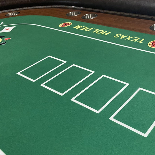 English Elm 96" Ten Player Oval Poker Table with Dimmable Led Lighting and Speed Cloth Surface W2748S00073