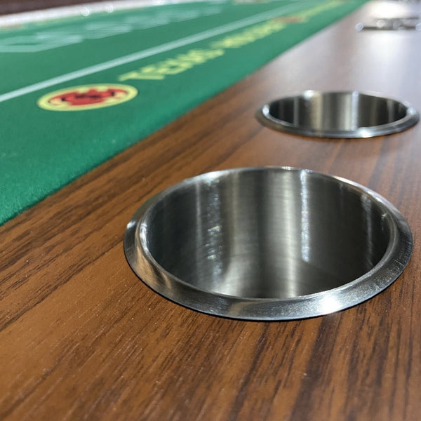 English Elm 96" Ten Player Oval Poker Table with Dimmable Led Lighting and Speed Cloth Surface W2748S00073