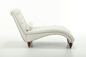 English Elm Classical Velvet Button Tufted Recliner with Nailhead Trim Solid Wood Lounge Armchair Beige W2795P479253