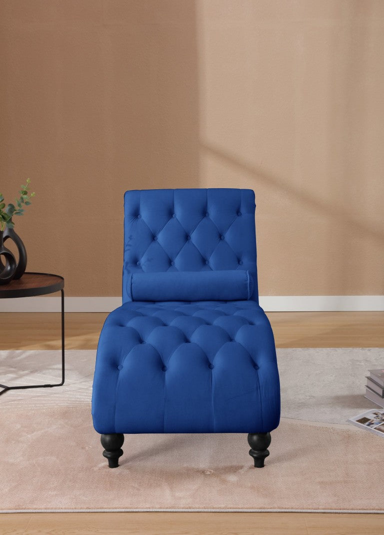 English Elm Classical Velvet Tufted Recliner with Nailhead Trim Solid Wood Frame Club Armchair W2795P592447