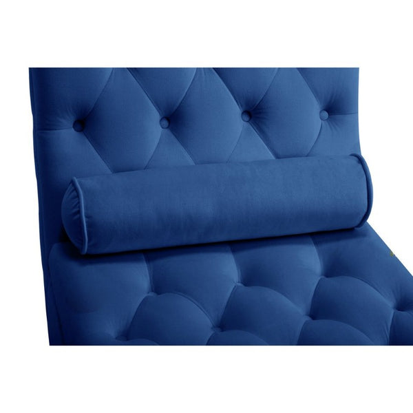 English Elm Classical Velvet Tufted Recliner with Nailhead Trim Solid Wood Frame Club Armchair W2795P592447