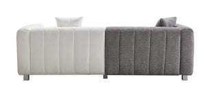 English Elm 83.46'' Velvet Bubble Tufted Three Seat Sofa with Metal Legs for Modern Living Rooms W2795S00042