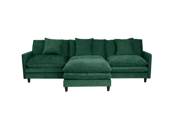 English Elm 108-inch Chenille Modular Sectional Sofa Plush L-shaped Seating for Modern Living W2795S00055