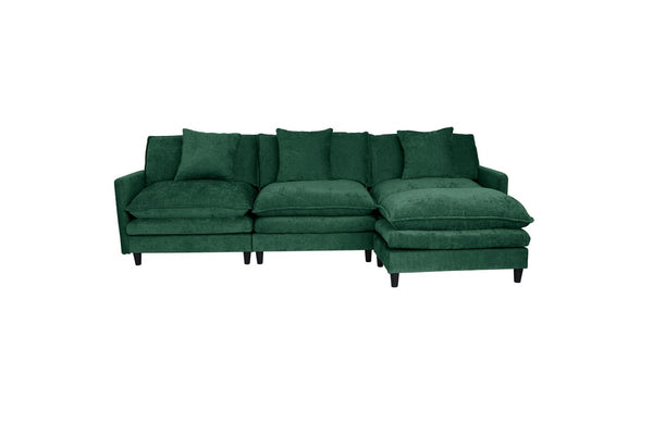 English Elm 108-inch Chenille Modular Sectional Sofa Plush L-shaped Seating for Modern Living W2795S00055