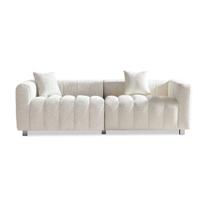 English Elm 83.46'' Bubble Tufted Velvet Three Seat Sofa with Metal Legs for Modern Living Spaces W2795S00056