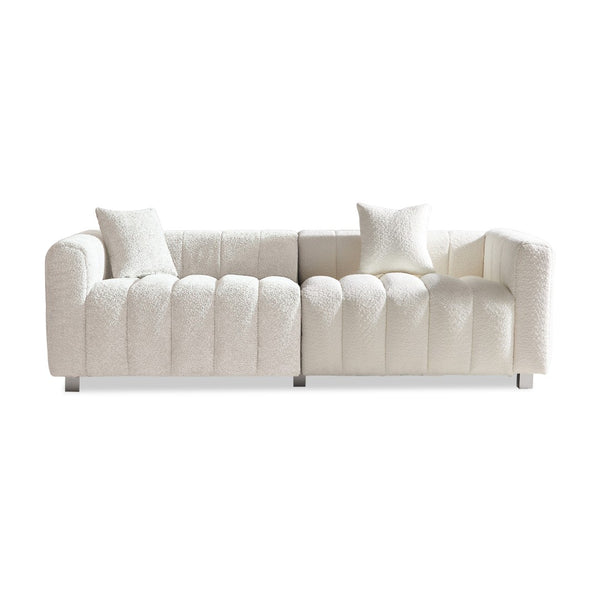 English Elm 83.46'' Bubble Tufted Velvet Three Seat Sofa with Metal Legs for Modern Living Spaces W2795S00056