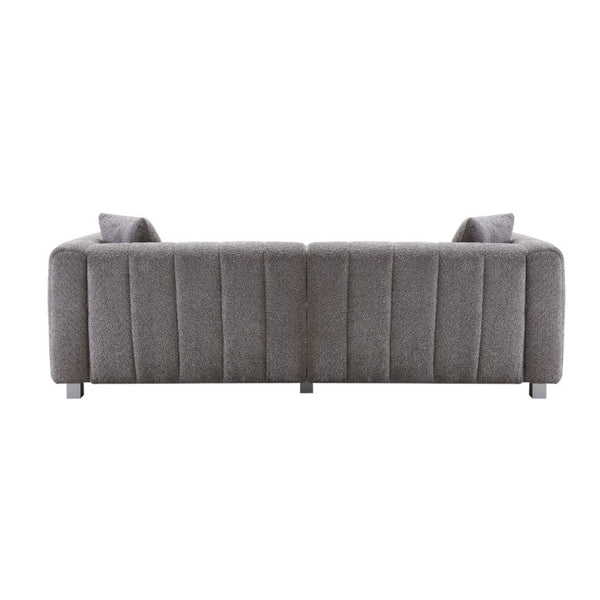 English Elm 83.46 Inch Bubble Velvet Three Seat Sofa with Metal Legs and Pillows for Living Room W2795S00061