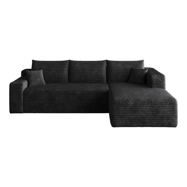 English Elm 95 Inch U Shaped Cloud Sectional in Plush Corduroy for Spacious Living Rooms W2824P427484