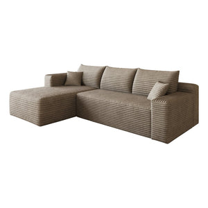 English Elm 95 Inch U Shaped Sectional Sofa Deep Seat Plush Corduroy Living Room Corner Couch W2824P427515