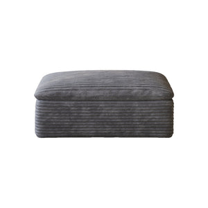 English Elm 1 Cushioned Modular Ottoman Soft Upholstered Frameless Design for Living Room Seating Dark Grey W2824P447643