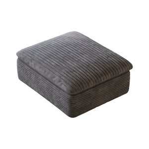 English Elm 1 Cushioned Modular Ottoman Soft Upholstered Frameless Design for Living Room Seating Dark Grey W2824P447643