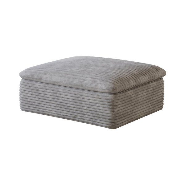 English Elm 1 Cushioned Modular Ottoman Soft Upholstered Frameless Design for Living Room Seating Grey W2824P447654