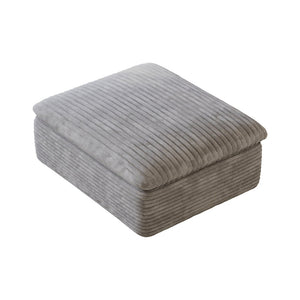 English Elm 1 Cushioned Modular Ottoman Soft Upholstered Frameless Design for Living Room Seating Grey W2824P447654