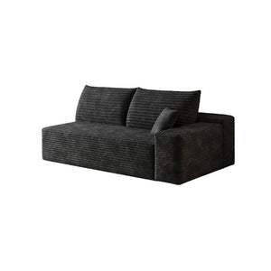 English Elm Y159-3Seat-Left-Black-Sofa Corduroy Sectional for Modern Living Rooms with Cloud Silhouette Black Right W2824P452795
